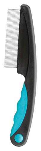 TRIXIE Pet Grooming Flea Comb for Cats, Dogs, and Small Animals, 6" (15cm)