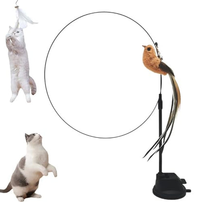 Purryfrendz - Simulation Cat Toy, Purry Frendz Simulation Cat Toy, The Hunting Kitty - Interactive Cat Toy, Tavoom Interactive Cat Toy, Flying Birds Interactive Cat Toy, Cat Bird Toy (C, 1pcs)