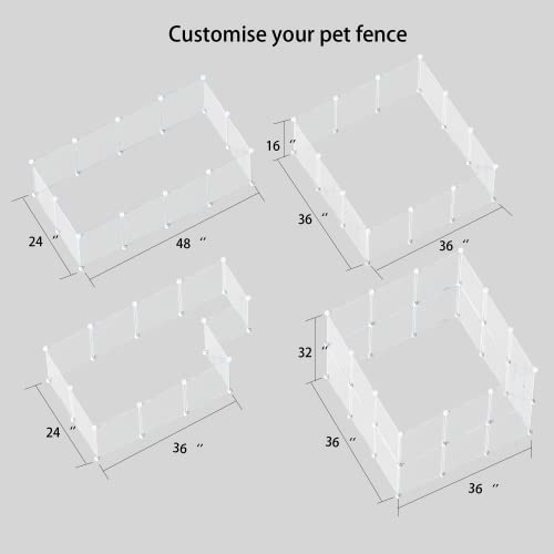 HOMICKER Pet Playpen Portable Small Animals Playpen, Pet Fence Yard Fence for Guinea Pigs, Bunny, Ferrets, Mice, Hamsters, Hedgehogs, Puppies, Turtles