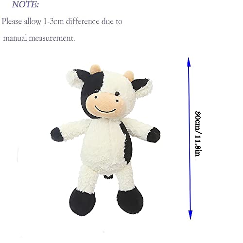 CHELEI2019 11.8" Cow Stuffed Animals Soft Cuddly Cow Plush Stuffed Animal Toy for Kids
