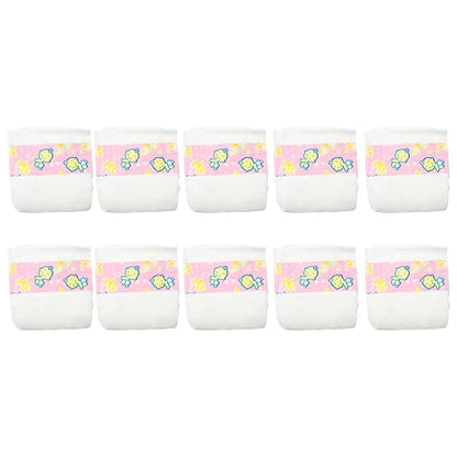 CHAREX Baby Doll Diapers Pack - 10 Pieces Newborn Dolls Diapers Refill, Doll Accessories for 18-24 Inch Reborn Dolls