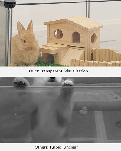 DINMO Pet Playpen, Small Animal Playpen Indoor, Exercise Fence, Interesting Game Holes Design for Small Animals, Hamsters, Rabbits, Hedgehogs, Ferrets, DIY, Expanded, Portable