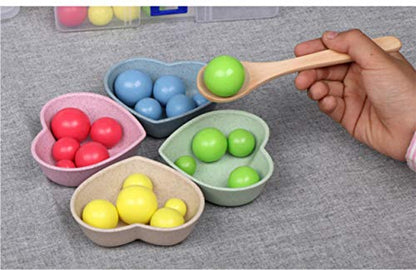 DANNI Baby Color Learn Math Education Toy Digitals 0-9 Counting Practice Life Skill Chopsticks Educational Toys Colorful Clip Balls