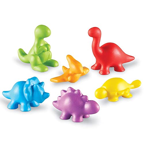 Learning Resources Back in Time Dinosaur Counters - 72 Pieces, Ages 3+ Dinosaurs for Toddlers, Dinosaurs Action Figure Toys, Kids' Play Dinosaur and Prehistoric Creature Figures