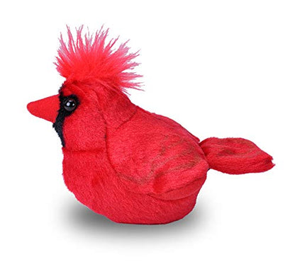 Wild Republic Audubon Birds Northern Cardinal Plush with Authentic Bird Sound, Stuffed Animal, Bird Toys for Kids and Birders