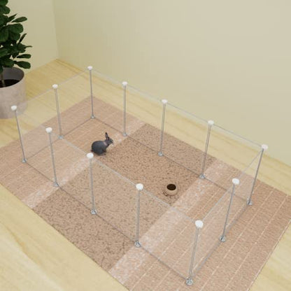 HOMICKER Pet Playpen Portable Small Animals Playpen, Pet Fence Yard Fence for Guinea Pigs, Bunny, Ferrets, Mice, Hamsters, Hedgehogs, Puppies, Turtles