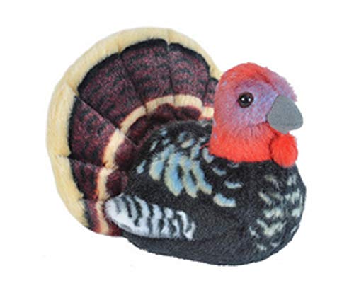Wild Republic Audubon Birds Turkey Plush with Authentic Bird Sound, Stuffed Animal, Toys for Kids & Birders 5" , Wild Turkey