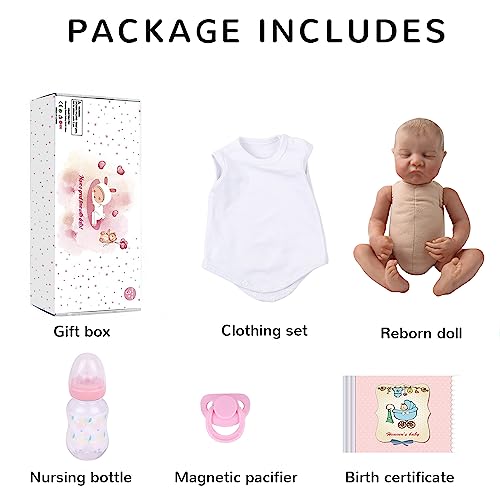 CHAREX Realistic Reborn Baby Dolls - 18 Inch Levi Lifelike Newborn Baby Dolls Silicone Soft Cloth Body Sleeping Real Life Baby Doll Toy Gift for Kids Ages 3+ Years Old