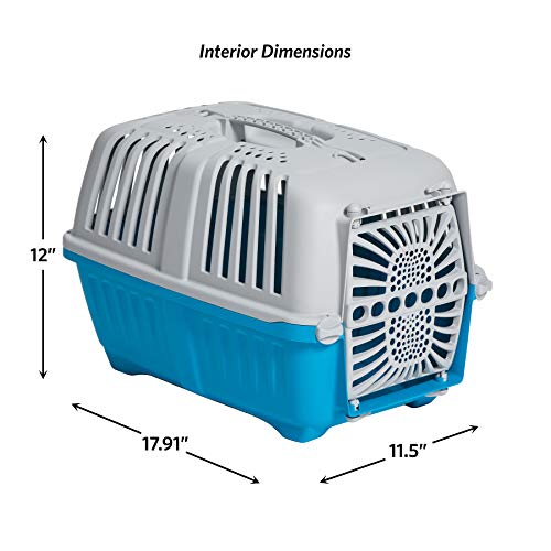 MidWest Homes for Pets Spree Travel Pet Carrier | Hard-Sided Pet Kennel Ideal for Toy Dog Breeds, Small Cats & Small Animals | Dog Carrier Measures 19.1L x 12.5 W x 13H - Inches