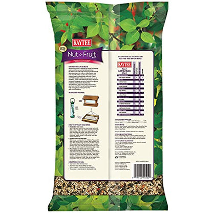Kaytee Wild Bird Food Nut & Fruit Seed Blend For Cardinals, Chickadees, Nuthatches, Woodpeckers and Other Colorful Songbirds, 5 Pounds