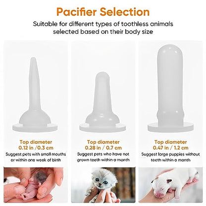 Dxlam Pet Nursing Bottles kit for Cats and Dogs, Bubble Milk Bowl Silicone Feeding Nipple for Newborn Kittens, Puppies, Rabbits, Small Animals