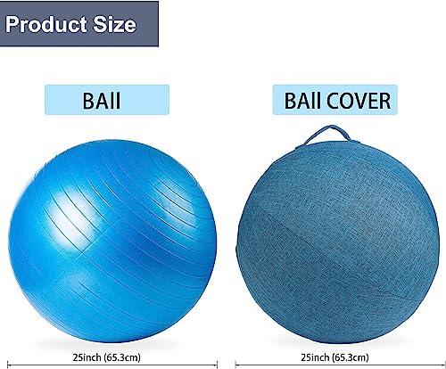 capuca Mega Ball Cover Only-Extra Large Equine Training 25-Inch Balls Covers for Horses Dogs Included Convenient Carry Handles （Blue）