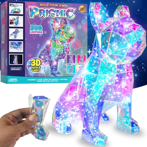 Prismic Make Your Own Dog 3D Light - Cool Gifts for 12 Year Old Girl, Gifts for Dog Lovers Women, Tween Girls Gifts, Preteen Girl Gifts, & Teen Girl Gifts - Unique Valentines Arts and Crafts for Teens
