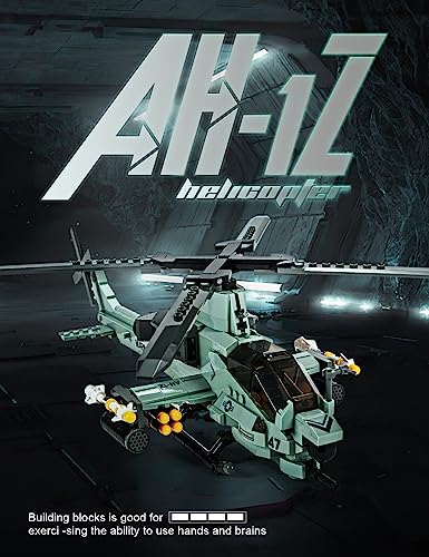 SEMKY Military Series AH-1Z Helicopter Little Birds Air Force Building Block Set (597 Pieces) -Building and Military Toys Gifts for Kid and Adult