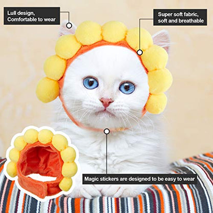 Weewooday 5 Pieces Bunny Hat with Ears Funny Banana Pineapple Hat for Cats and Small Dogs Kitten Puppy Party Costume Accessory Headwear(Cute Style)