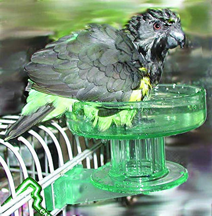 Lixit Quick Lock Bird Cage Bath for Lovebirds, Canaries, Finches, Parakeets, and Cockatiels and Other Small to Medium Feathered Friends (Pack of 1)