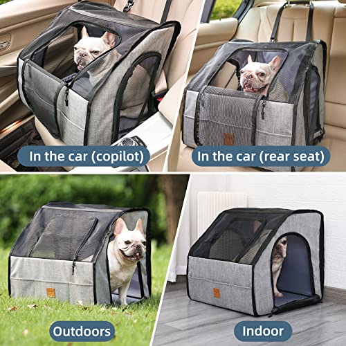 Portable Soft Sided Pet House, 18Inch Multi-Purpose Cats Cage Dogs Crate Cat Kennel for Cats Dogs Small Animals with Bowl for Travel, Indoor, Outdoor