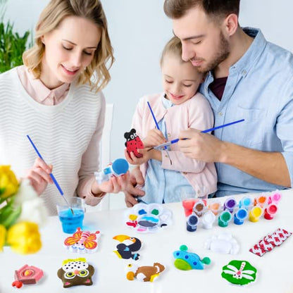VCENT TOY Kids Arts and Crafts Set Painting Kit, STEAM Creative Activity DIY Toys for Boys Girls Toddlers, Ceramics Plaster Painting Insects Birds Space Figurines
