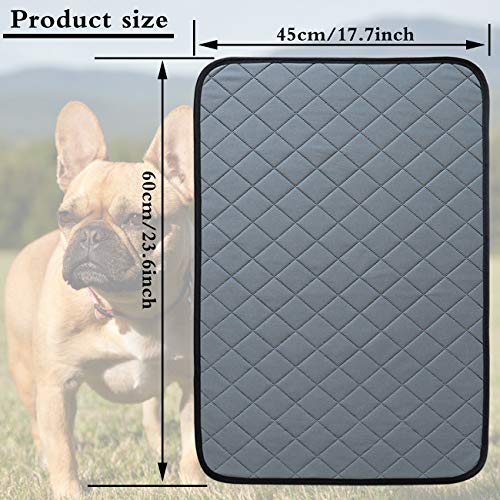 bfuee Pet Fleece Cage Liners,Anti Slip Dog Bed&Waterproof Reusable,2 Pack Super Absorbent Pet Pee Pad for Small Animals,Washable(Size 23.6"x17.7")