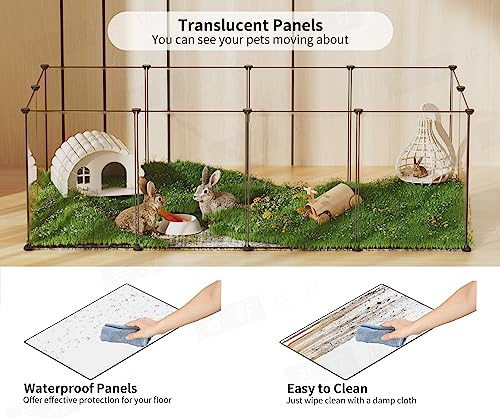 Pet Playpen,Puppy Playpen Transparent Small Animals Playpen, Pet Fence Yard Fence for Puppy,Bunny,Guinea Pigs,Ferrets,Mice,Hamsters,Hedgehogs,Turtles