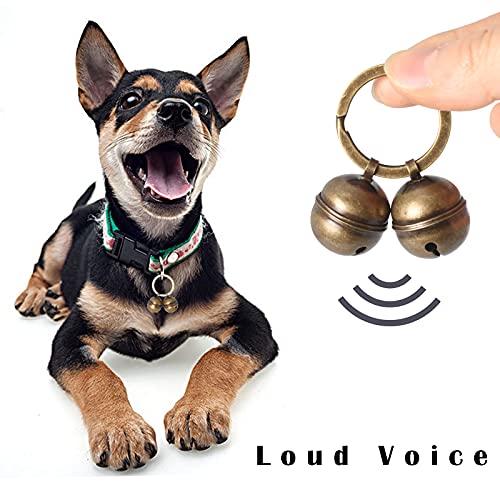 Copper Bells for Dog Collars with Snap Clips - Made of Pure Copper for Dogs/Cat - Clear Sound & No Rust - Save Birds Wildlife, Know Where Your Pet Christmas Sounds