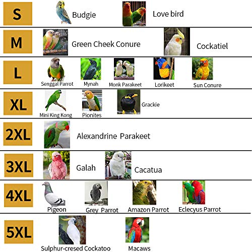 HEZHUO Parrot Bird Diapers, Birds Flight Suit, Parrot Clothes, Pet Animal Costumes, Bird Clothes, Cockatiel Bird Diaper, Pet Bird Diapers, Parrot Flight Suit, Bird Parrot Clothes (Yellow, S)