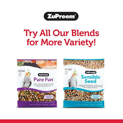 ZuPreem FruitBlend Flavor Pellets Bird Food for Large Birds, 3.5 lb - Daily Blend Made in USA for Amazons, Macaws, Cockatoos