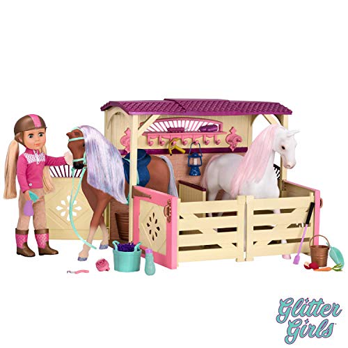 Glitter Girls – All Asparkle Acres Riding Stable Set – Accessory for 14-inch horses - 14-inch Doll Accessories and Clothes for Girls Age 3 and Up – Children’s Toys (GG57000Z)