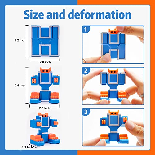 Siiziitoo 26 Pieces Alphabet Robots Transforming Action Figure Alphabots Toys for Kids ABC Learning, Birthday Party, Classroom Rewards, Carnival Prizes, Pre-School Education Toy