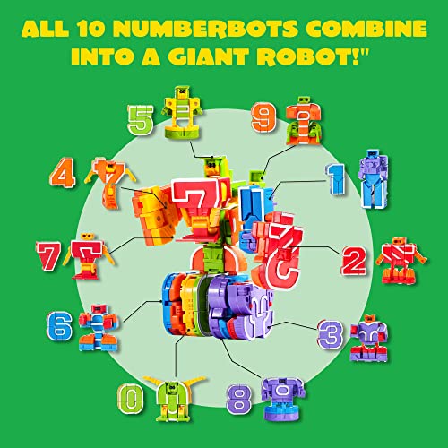 JOYIN 10 Pcs Number Bots Toys, Number Block, Number Bots, Action Figure Learning Toys, Number Robots Toys, Educational Toy, Gifts for Kids Boys Girls 3 4 5 6 Years Old