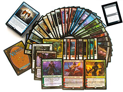 Cosmic Gaming Collections MTG Power Pack Gift Set | 100 Assorted Magic The Gathering Cards | Includes 5 Planeswalkers, 10 Mythic Rares, 60 Rares & 25 Foils | Great for Your Commander Deck Collection