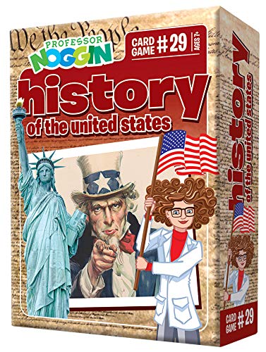 Professor Noggin's History of The United States Trivia Card Game - an Educational Trivia Based Card Game for Kids - Trivia, True or False, and Multiple Choice - Ages 7+ - Contains 30 Trivia Cards