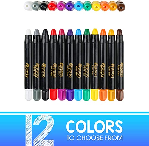 OPAWZ 12pcs Pet Paint Pen, Temporary Dog Hair Dye, Non-Toxic Dog Safe Color Crayons, Washable Pet Hair Dye, Marking Paint for Dogs Cats Birds and Horses