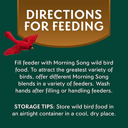 Morning Song Sunflower Hearts & Chips Wild Bird Food, No Mess Sunflower Seeds for Birds, 5.5-Pound Bag