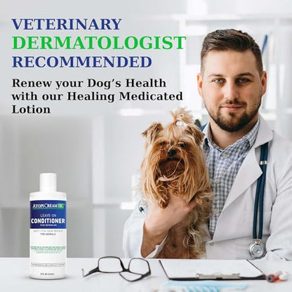 VetriMAX AtopiCream HC 1% Hydrocortisone Leave-On Conditioner Lotion for Dogs, Cats and Horses, Treats Hot Spots, Allergies and Itchy Skin