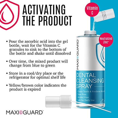 MAXI/GUARD Dental Cleansing Spray for Dogs, Cats, Horses, Exotics and Companion Animals (4oz)