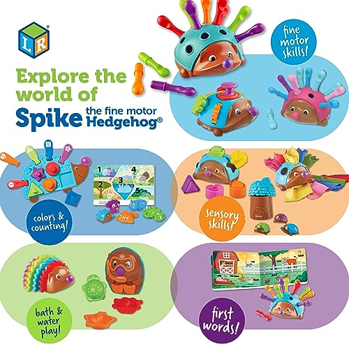 Learning Resources Spike the Fine Motor Hedgehog Fidget Friend -Ages 18+ months Fine Motor and Sensory Play Toy,Educational Toys for Toddlers, Toddler Montessori Toys