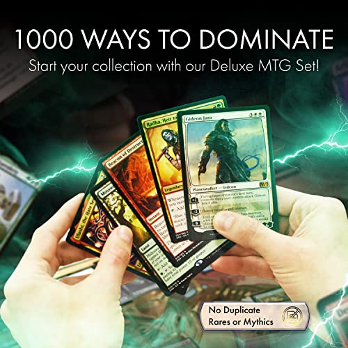 Cosmic Gaming Collections Deluxe MTG Gift Set | 1000 Assorted Magic The Gathering Cards | Includes 4 Planeswalkers, 4 Mythic Rares, 15 Rares & 15 Foils | Great Starter Kit & Collection Builder