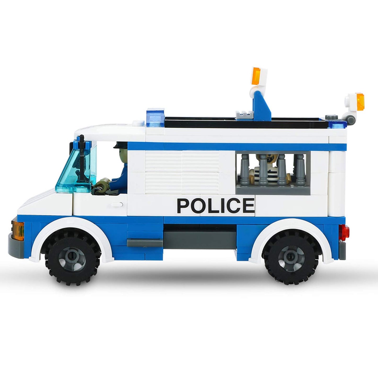 COGO MAN City Police Car Building Sets 194 Pieces Police Patrol Car Toys Cop Car Prisoner Transporter Building Kit for Boys and Girls Age 6 and up