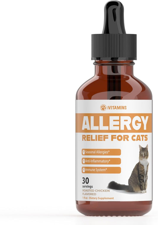 Allergy Relief for Cats | Helps to Naturally Support Allergy & Itch Relief for Cats | Cat Allergy | Cat Itch Relief | Cat Itchy Skin Relief | Cat Allergy Relief for Cats | Cat Supplements & Vitamins