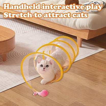 Gazechimp Cat Tunnel Tube,Pet Collapsible Toy,Cat Tunnel Toy,Cat Coil Toy,Cat Spring Toys, Small Animals Playing Tent for Puppy Indoor Pet Accessories Pet Xmas Gift