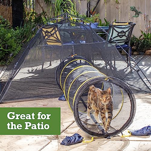 Outback Jack Outdoor Cat Enclosures for Indoor Cats [Portable Cat Tent, Cat Tunnel, and Playhouse] (Play Tents for Cats and Small Animals)