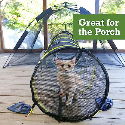 Outback Jack Outdoor Cat Enclosures for Indoor Cats [Portable Cat Tent, Cat Tunnel, and Playhouse] (Play Tents for Cats and Small Animals)