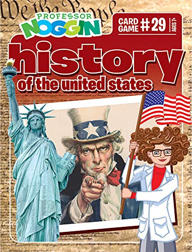 Professor Noggin's History of The United States Trivia Card Game - an Educational Trivia Based Card Game for Kids - Trivia, True or False, and Multiple Choice - Ages 7+ - Contains 30 Trivia Cards