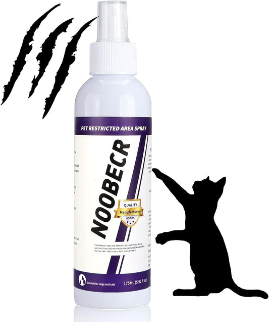 Cat Deterrent Spray, Cat Repellent Spray Suit for Indoor & Outdoor, Anti Cat Scratching Deterrent Spray, Used to Prevent Cats from Scratching Plants & Furniture, Safe for Children Purple