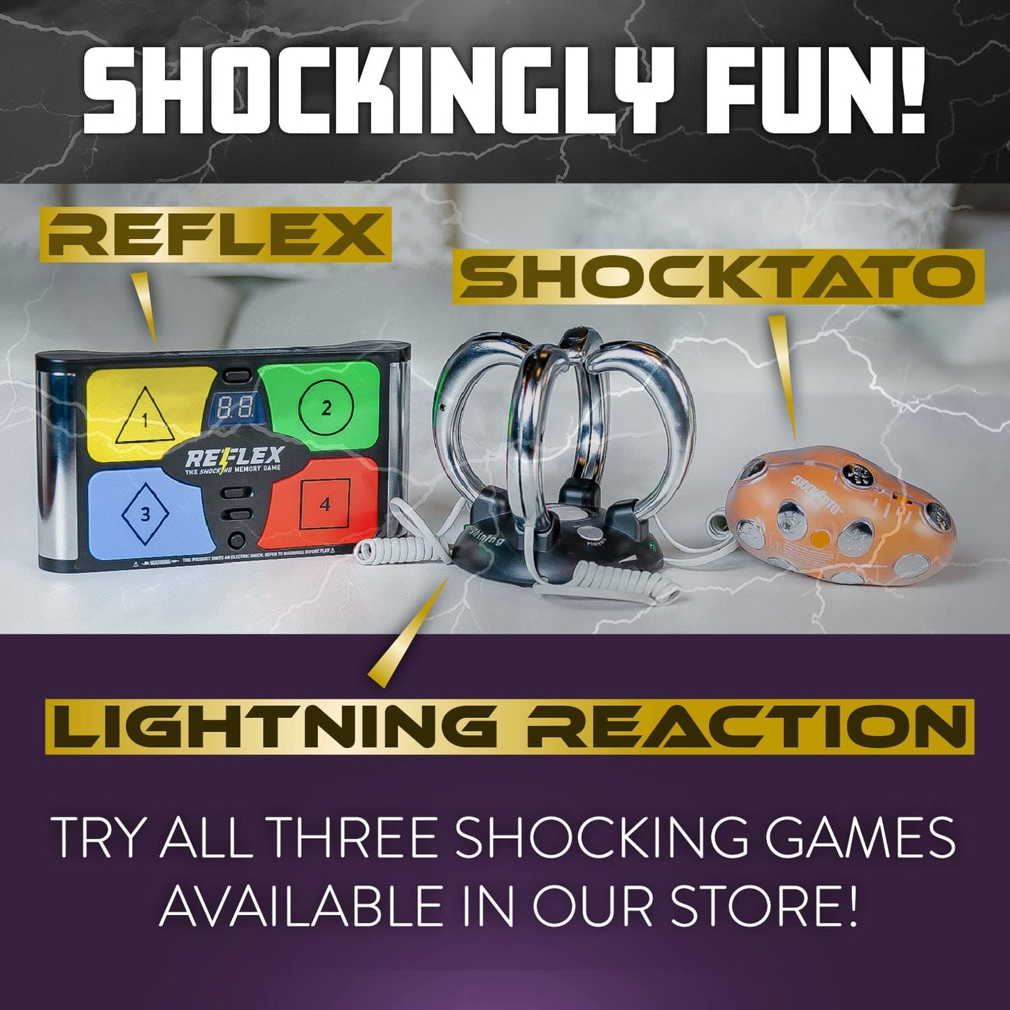 Lightning Reaction Shocktato Party Game - The Hilariously Funny Game of Shocking Potato - Gag Gifts and Stocking Stuffers for Teens