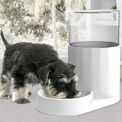 RIZZARI Automatic Pet Waterer, Gravity Water Dispenser, 100% BPA-Free, Large Capacity Water Feeder for Cats and Small and Medium-Sized Dogs (3L,Without Filter)