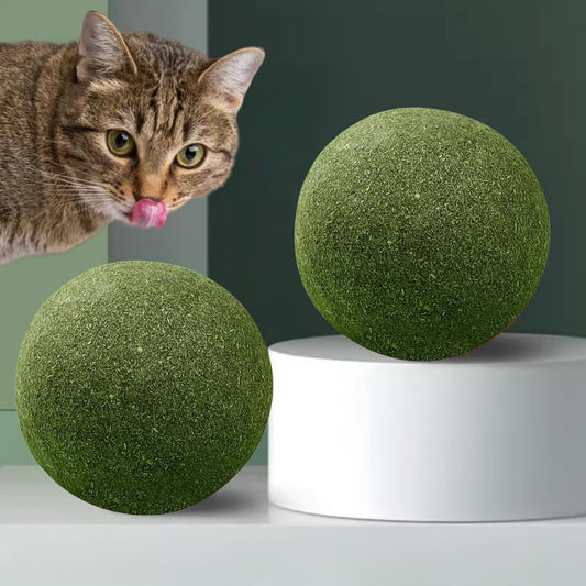 Cat Huge Catnip Balls Set of 2, 4” Giant Catnip Ball for Indoor Cats, Kitten Big Cat Nip Ball Licker Toy, Organic Large Catnip Ball, Catnip Toy for Cat