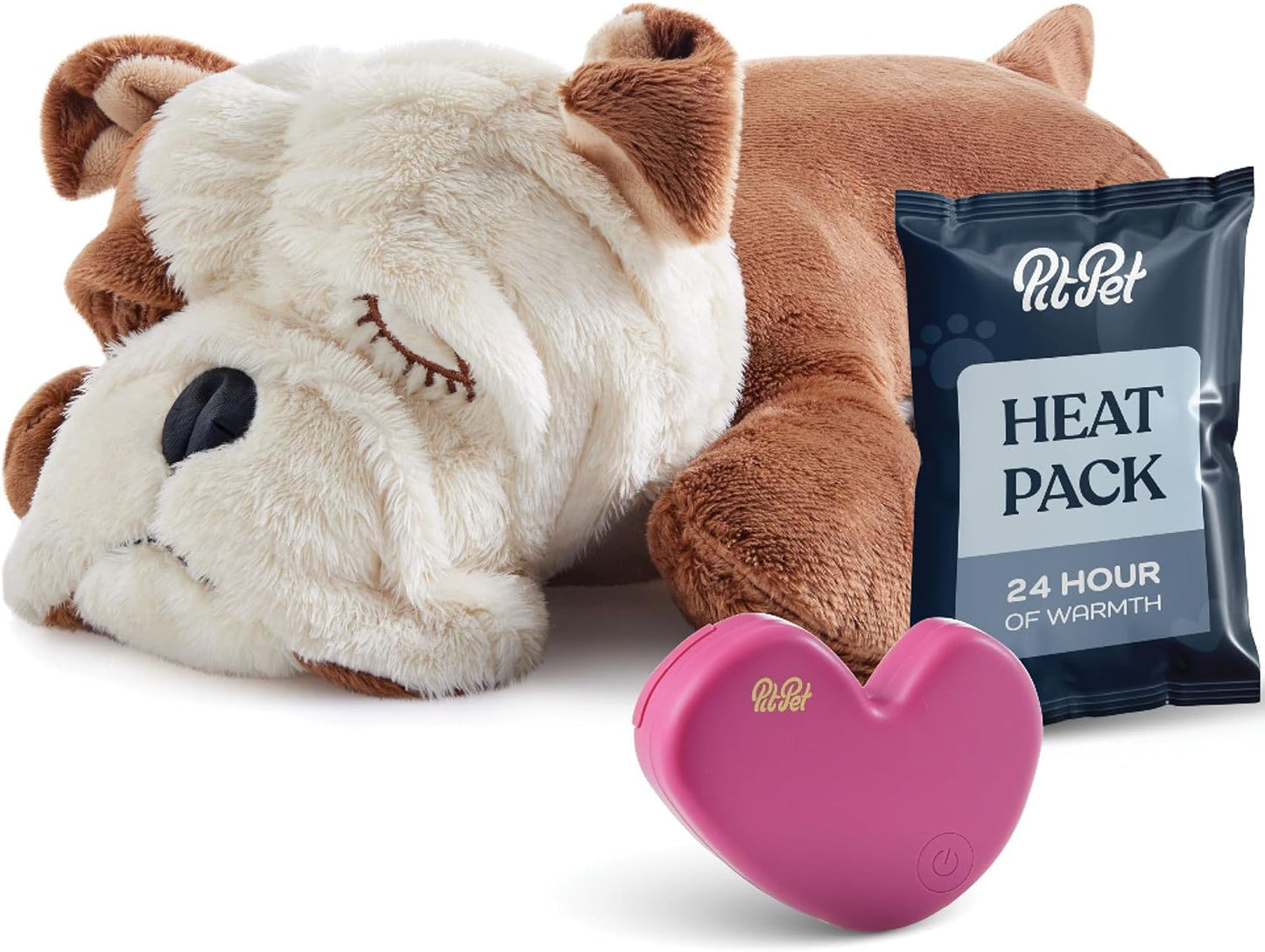 Heartbeat Plush Dog Toy - Heartbeat Helps for Dog Anxiety Relief and Calming Aid - Stuffed Dog Toys with Disposable Heat Pack - Comfort Toy for Puppy Dogs Cats Pets -Plush Toys for Dogs.