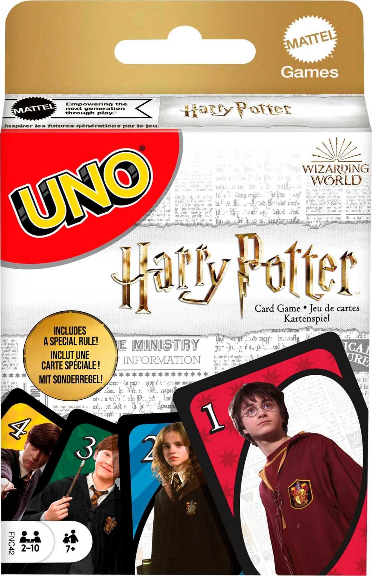 Mattel Games UNO Harry Potter Card Game Movie-Themed Collectors Deck of 112 Cards with Hogwarts Character Images, Gift for Fans Ages 7 Years Old & Up
